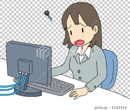 パソコントラブル女性 4183416