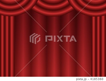 赤いカーテン（横） 4185360