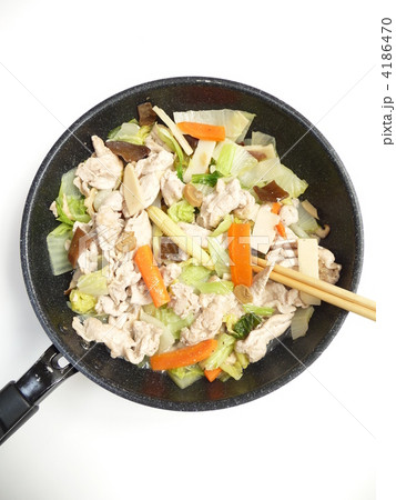 野菜炒め調理シーン 4186470