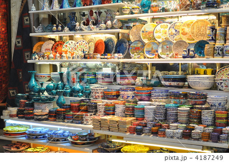 イスタンブール　グランドバザール　タイル陶器土産物 4187249
