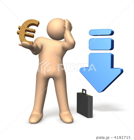 ユーロの危機を表す3DCGイラスト 4192715