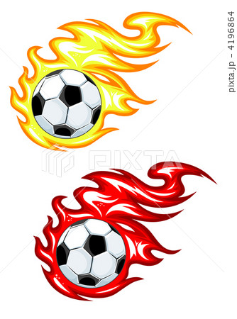 Football ball in fire flames 4196864