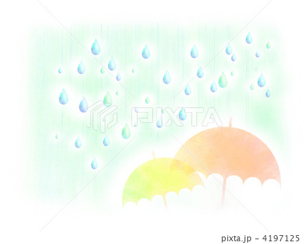 傘と雨のイラスト素材