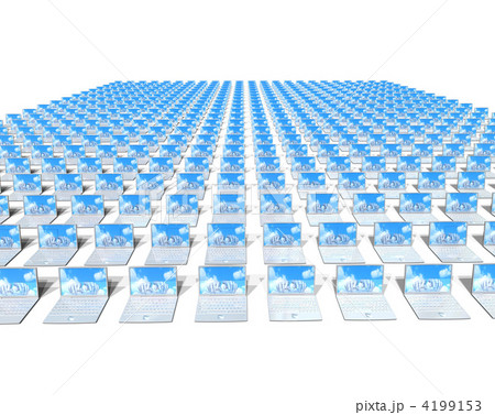 大量のパソコンの整列 4199153
