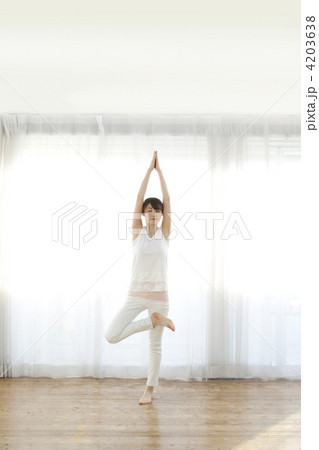 体操する女性 4203638