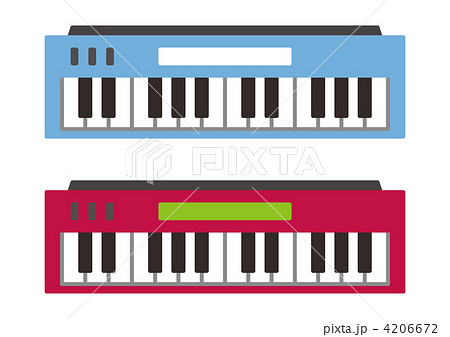 鍵盤楽器 楽器 キーボードのイラスト素材 4206672 Pixta