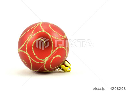 red christmas ball with ornament red christmas ball with ornament 4208298