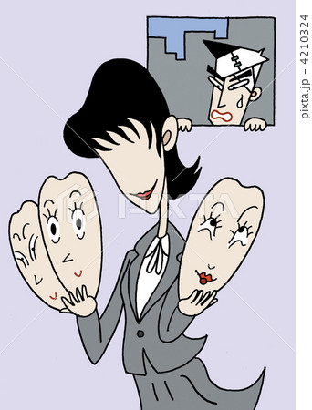 色んな顔を持つ奴のイラスト素材