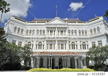 シンガポールの最高級ホテル ラッフルズ ホテル Raffles Hotel の写真素材