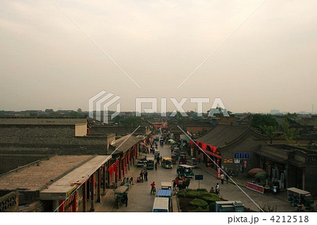 中国 山西省 世界遺産 平遥古都 街並み 中国 山西省 世界遺産 平遥古都 街並み 4212518
