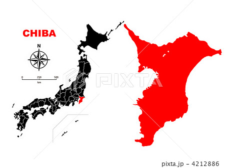 千葉県 地図のイラスト素材 4212886 Pixta