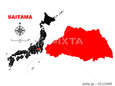 埼玉県 地図のイラスト素材 421