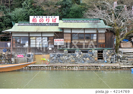 京都嵐山　桂川の船のりば 4214769