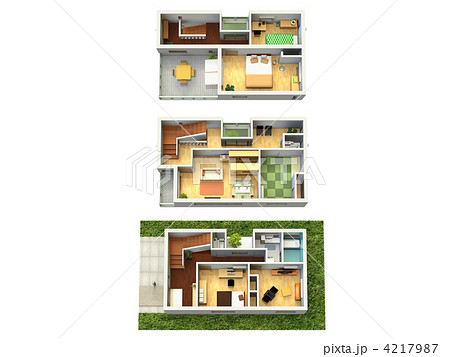 三階建をバードビュー 4217987