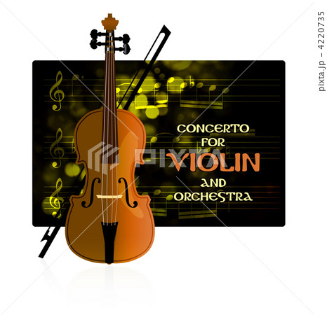 Violin with notes and bow 4220735