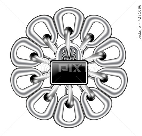 illustration of metal chain and lock 4221096