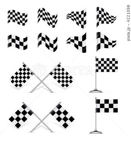 Racing Flags, vector set 4221098