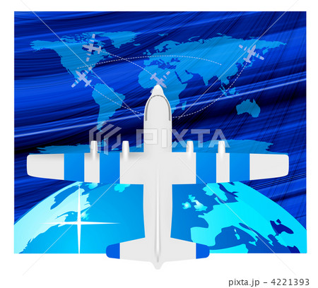 Travel illustration plane on map 4221393