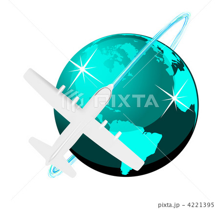 Travel illustration plane on map 4221395