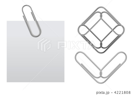 Vector sticky note with paper clip 4221808