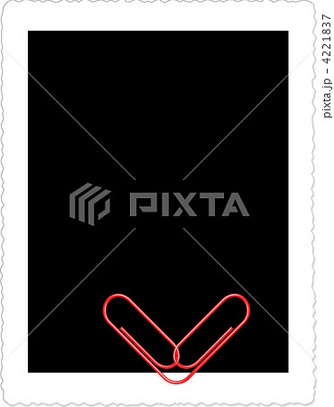blank photo frame with heart (paperclip) 4221837