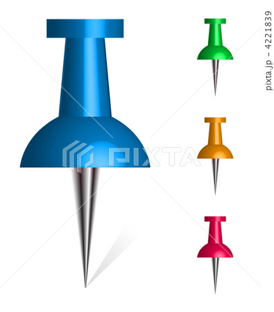 Vector push pin multicolored collection 4221839