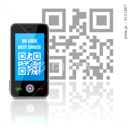 Cell phone with QR code 4221867