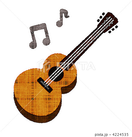 弦楽器 クラシックギター アコースティックギターのイラスト素材