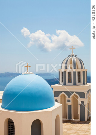 Old church domes in Santorini Old church domes in Santorini 4228206