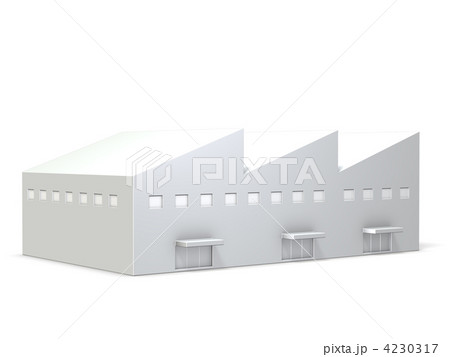 工場のミニチュアを表す3DCGイラスト 4230317