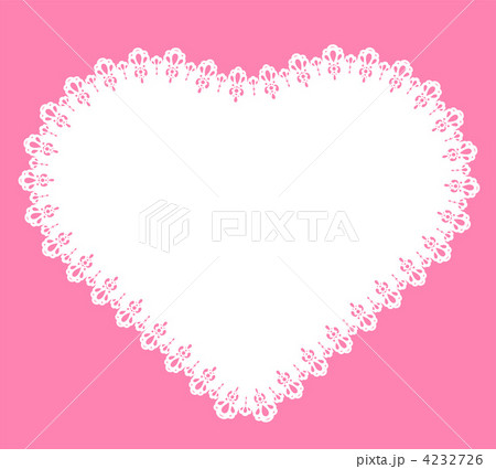 Lace Heart Shaped Frame Stock Illustration