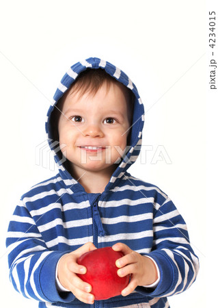 baby with red apple baby with red apple 4234015