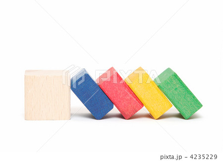 wooden bricks with domino effects 4235229