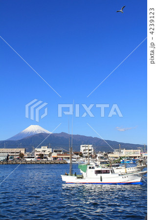 沼津港と富士山 4239123