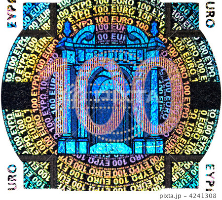 holographic patch of one hundred Euro banknote holographic patch of one hundred Euro banknote 4241308