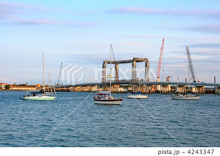 Bridge construction in St. Augustine, Florida, USA 4243347