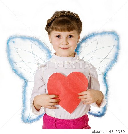 Cupid with red heart Cupid with red heart 4245389