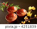 漆塗り松竹梅のおちょこ 4251839