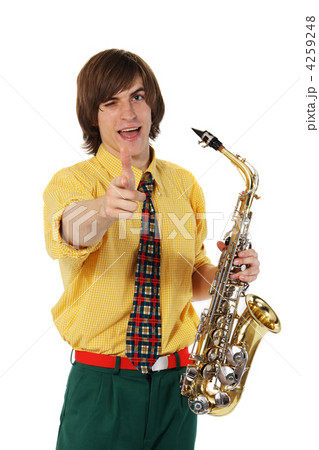 Man with a sax musical instrument 4259248