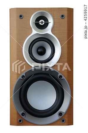 wooden music speaker isolated 4259917