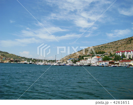Sea Port, moorage Boat AR of Crimea, (s.Utes), Ukraine Sea Port, moorage Boat AR of Crimea, (s.Utes), Ukraine 4261651