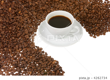 Coffee in a white mug on the white Coffee in a white mug on the white 4262734