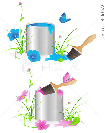tin with a paint and brush tin with a paint and brush 4263672