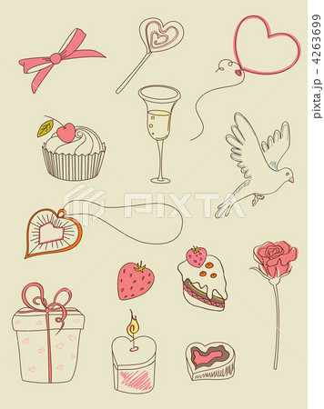 doodle Valentine's Day icons 4263699