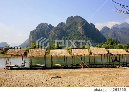 ラオスの田舎町　バンビエン 4265266