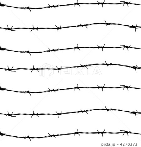 fence from barbed wires 4270373