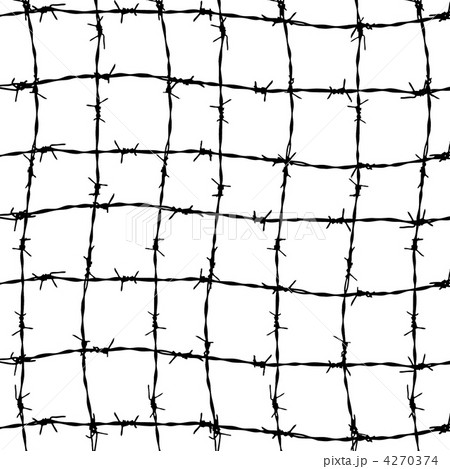 fence from barbed wires 4270374