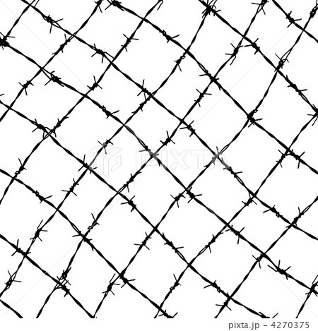 fence from barbed wires 4270375
