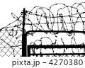 isolated fence with barbed wire 4270380