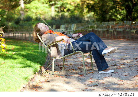 Beautiful young woman enjoying warm autumn or spring day Beautiful young woman enjoying warm autumn or spring day 4270521